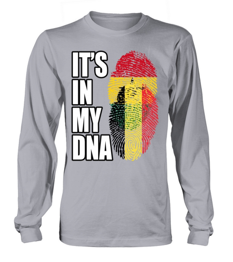 Ghanaian And Belgian Mix Heritage DNA Flag Long sleeved Unisex