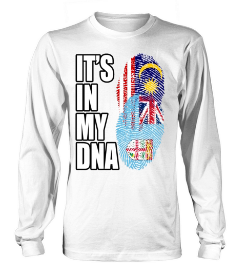 Malaysian And Fijian Mix Heritage DNA Flag Long sleeved Unisex