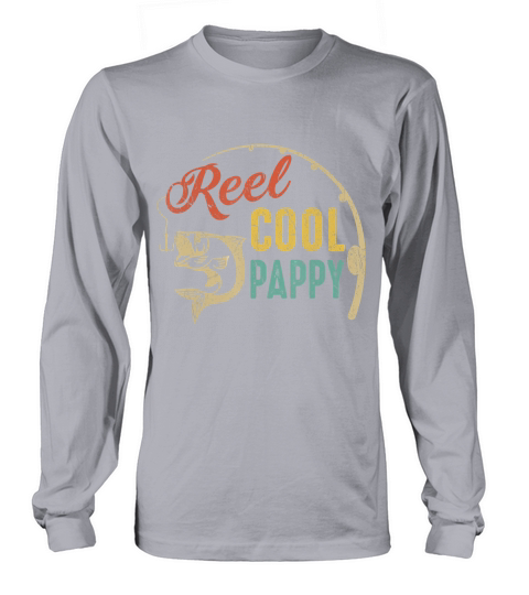 Mens Fathers Day Gifts Shirt Vintage Fishing Reel Cool Pappy T-Shirt Long sleeved Unisex