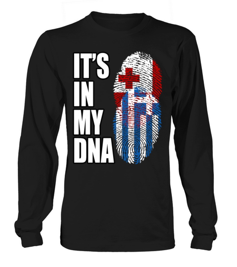 Tongan And Greek Mix Heritage DNA Flag Long sleeved Unisex