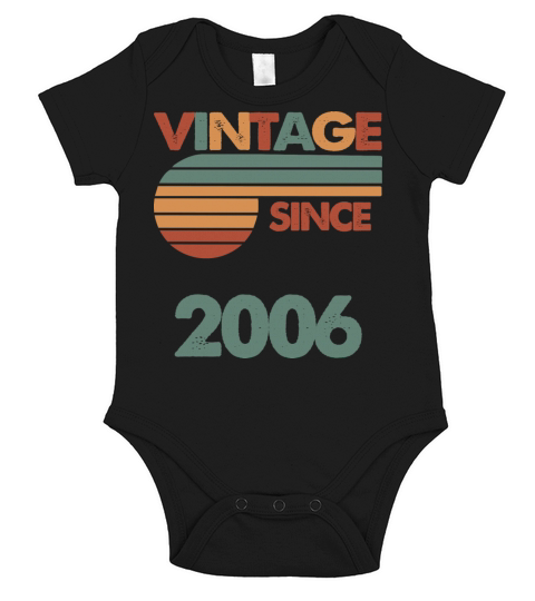 16th Vintage Birthday 2006 Short Sleeve Baby One-Piece