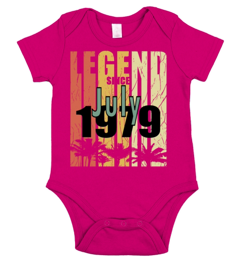 1979 July retro birthday gift Short Sleeve Baby One-Piece