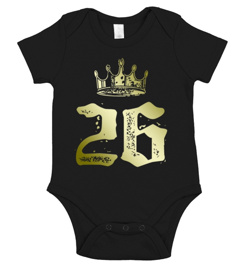 26 Number crown Short Sleeve Baby One-Piece