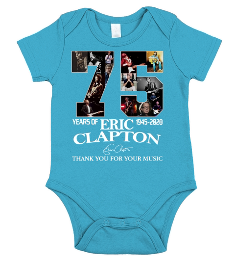 75 Years Of Eric Clapton Signature Thank You For Your Music shirt Short Sleeve Baby One-Piece