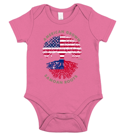 American Grown Samoan Roots Samoa shirt Short Sleeve Baby One-Piece