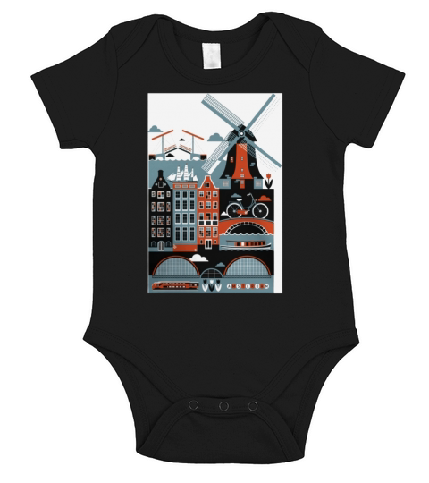 Amsterdam Shirt Short Sleeve Baby One-Piece
