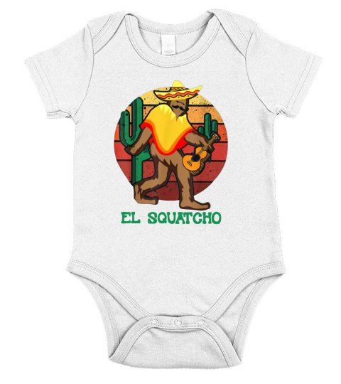 Bigfoot El Squatcho Vintage shirt - Baby Onesie Short Sleeve Baby One-Piece