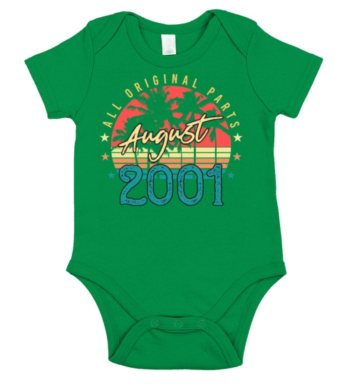 Birth Month August 2001 Short Sleeve Baby One-Piece