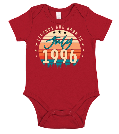 Birth Month July 1996 Short Sleeve Baby One-Piece