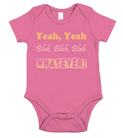 Blah Whatever Short Sleeve TShirt Short Sleeve Baby One-Piece