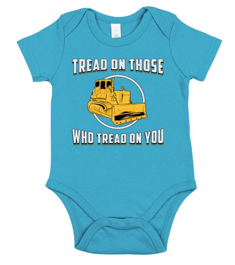 Bulldozer Tread On You Site Construction Worker Short Sleeve Baby One-Piece