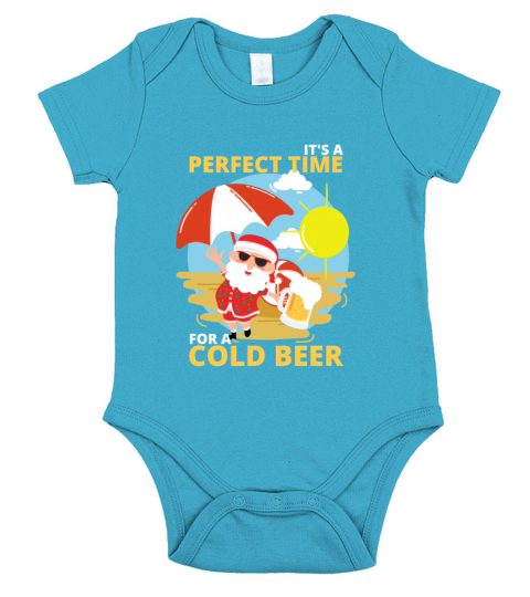 Cold beer - Christmas in July Short Sleeve Baby One-Piece