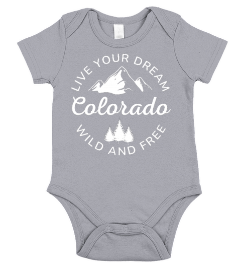 Colorado Mountains Vintage Short Sleeve Baby One-Piece