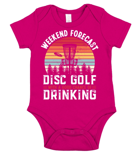 Disc Golf and Drinking Funny Gift Short Sleeve Baby One-Piece