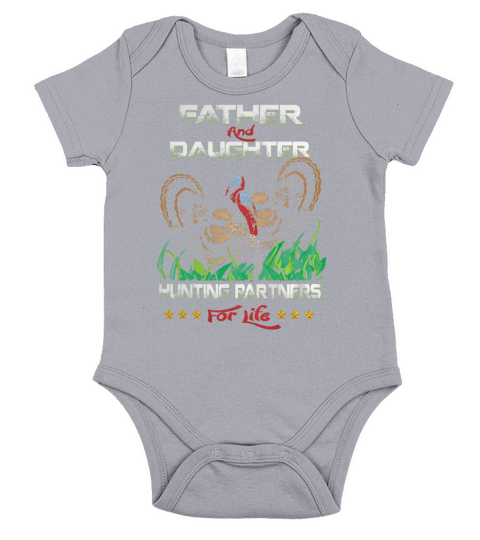 Father and daughter hunting partners for life Short Sleeve Baby One-Piece