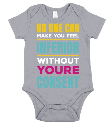 Feminist No one can make you feel inferior Quote Short Sleeve Baby One-Piece