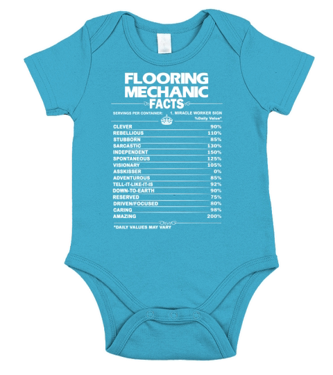 FLOORING MECHANIC Job Fact Short Sleeve Baby One-Piece