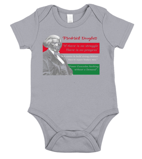 Frederick Douglass Quotes Pan African Flag Black History Short Sleeve Baby One-Piece