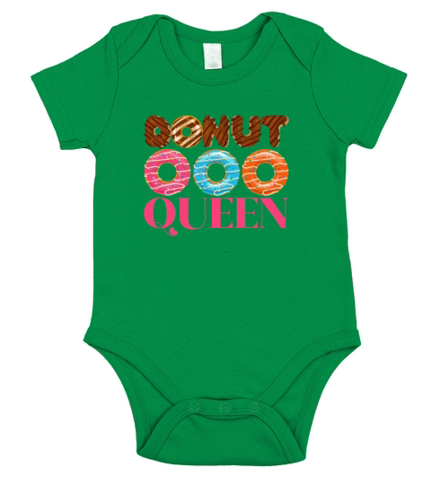 Funny Doughnut Donut Lover - Donut Queen Short Sleeve Baby One-Piece