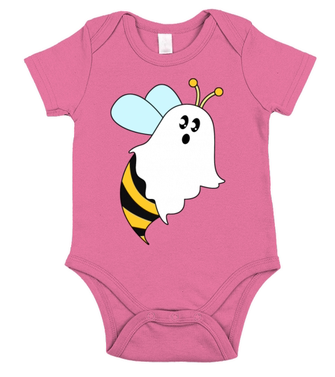 Funny Ghost Bee Short Sleeve Baby One-Piece