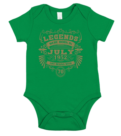 Funny Sayings for 50th Birthday July 1952 Vintage Short Sleeve Baby One-Piece