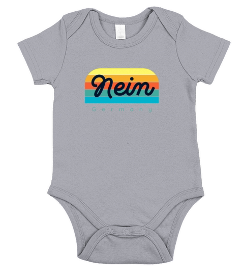 german greeting nein funny germany shirt vintage Short Sleeve Baby One-Piece