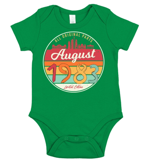 Gift Idea For August 1983 Short Sleeve Baby One-Piece