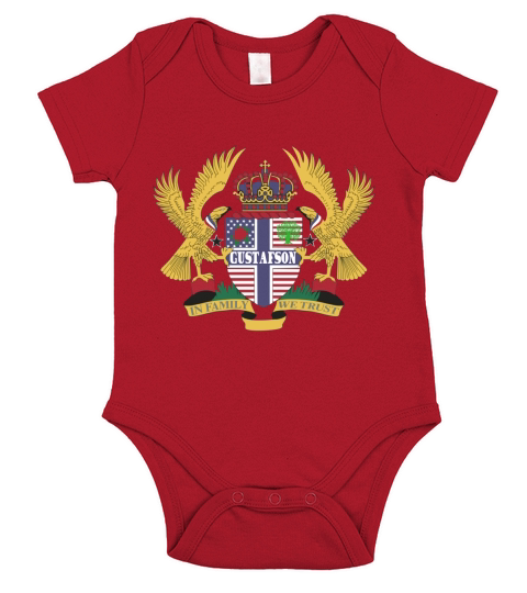 Gustafson Family Crest For American People - Gustafson Family T-Shirt, Hoodie, Sweatshirt Short Sleeve Baby One-Piece