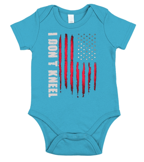 I Dont Kneel TShirt - American Flag Short Sleeve Baby One-Piece