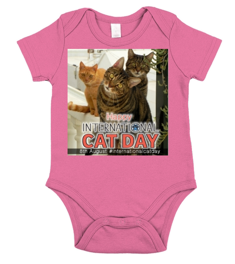 International cat day Short Sleeve Baby One-Piece