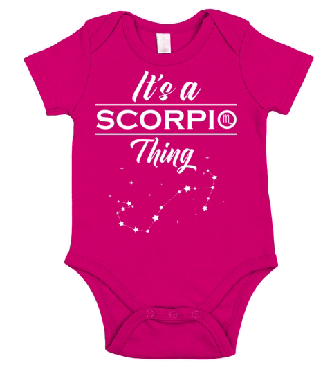 Its A Scorpio Thing October November Zodiac Sign Short Sleeve Baby One-Piece