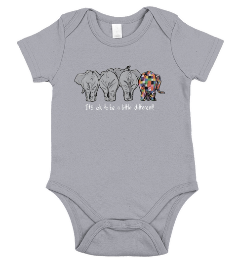 Its ok to be a little different autism elephant shirt Short Sleeve Baby One-Piece