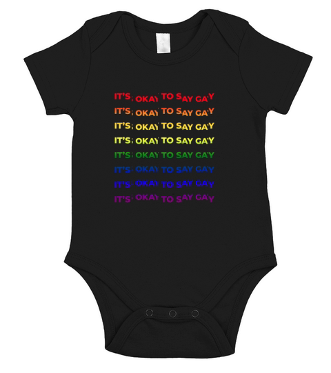 Its Ok to say Gay Pride Flag Quote LGBT Short Sleeve Baby One-Piece