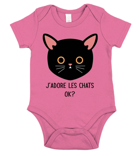 Jadore les chats Short Sleeve Baby One-Piece
