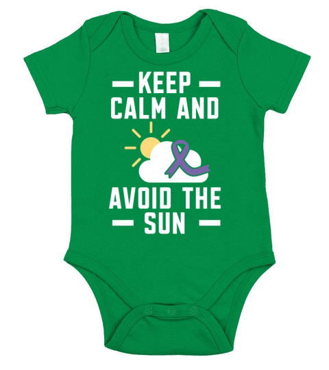 Keep Calm And Avoid The Sun Lupus Awareness SLE Short Sleeve Baby One-Piece