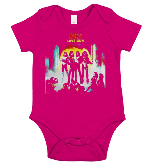KISS  1977 Love Gun TShirt Short Sleeve Baby One-Piece