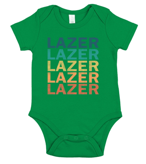 Lazer Name T Shirt - Lazer Vintage Retro Name Gift Short Sleeve Baby One-Piece