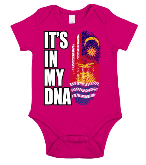 Malaysian And Kiribati Mix Heritage DNA Flag Short Sleeve Baby One-Piece