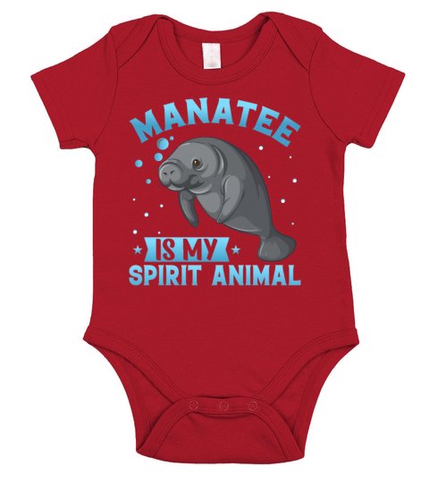 Manatee Is My Spirit Animal - Funny Sirenia Sea Short Sleeve Baby One-Piece