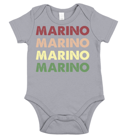 Marino Shirt - Funny Personalized Name Marino Short Sleeve Baby One-Piece