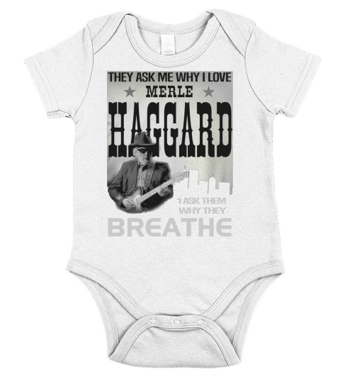 Merle Haggard (1) Short Sleeve Baby One-Piece