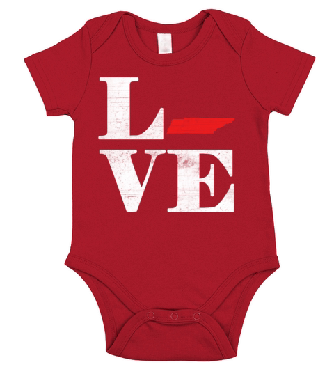 Proud America State Land Map Love Tennessee Short Sleeve Baby One-Piece
