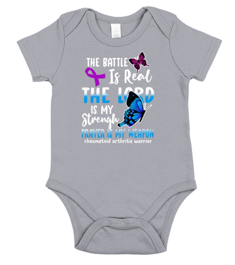 Rheumatoid Arthritis Distressed Quote Warrior Awar Short Sleeve Baby One-Piece