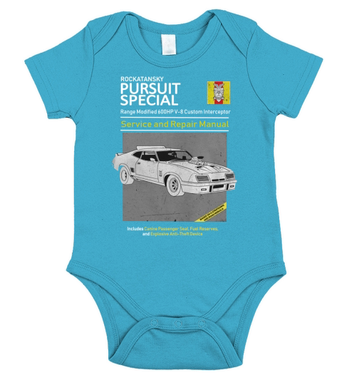 Rockatansky pursuit special service and repair manual Short Sleeve Baby One-Piece