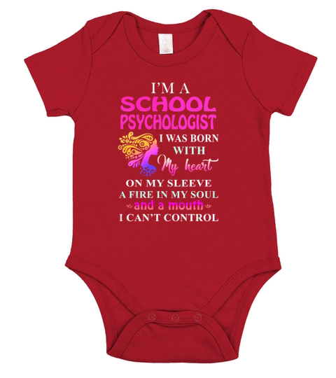 SCHOOL PSYCHOLOGIST Cant Control Short Sleeve Baby One-Piece