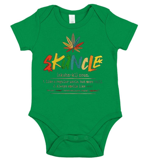 Skuncle Like A Regular Uncle But More Chill Colorful Short Sleeve Baby One-Piece