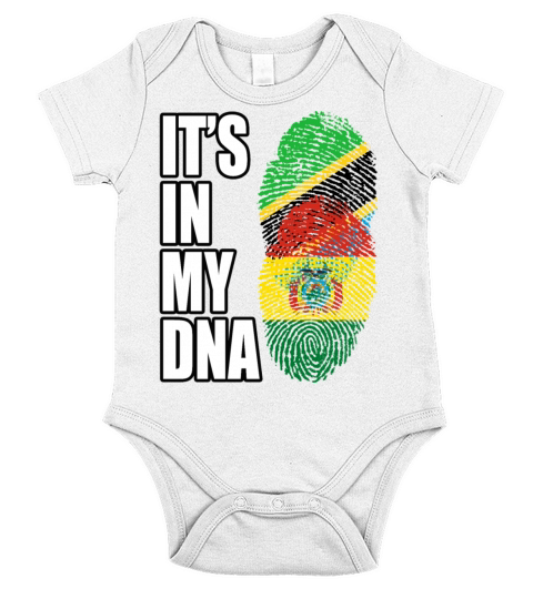 Tanzanian And Bolivian Vintage Heritage DNA Flag Short Sleeve Baby One-Piece