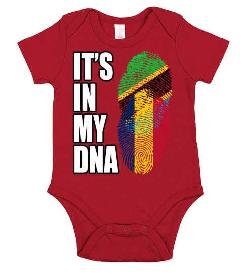 Tanzanian And Chadian Vintage Heritage DNA Flag Short Sleeve Baby One-Piece