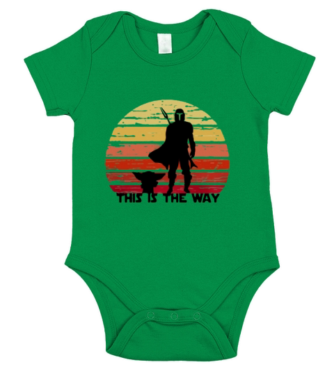 The Mandalorian This Is The Way Sunset Retro - Ladies Flowy Tank Short Sleeve Baby One-Piece