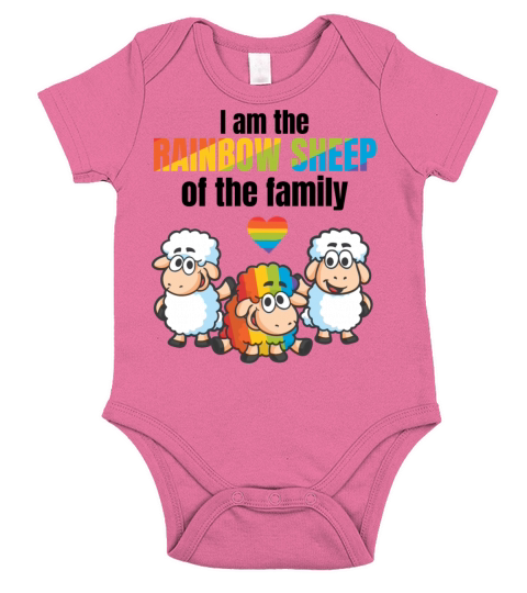 The Rainbow Sheep Of The LGBT Family Short Sleeve Baby One-Piece